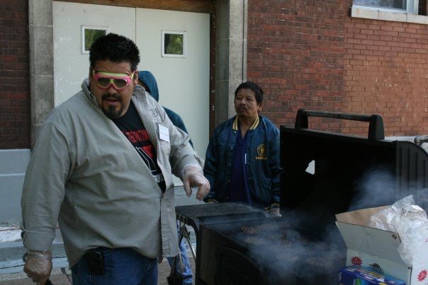 Pastor Victor H. Rodriguez manning the grill. | Provided photo