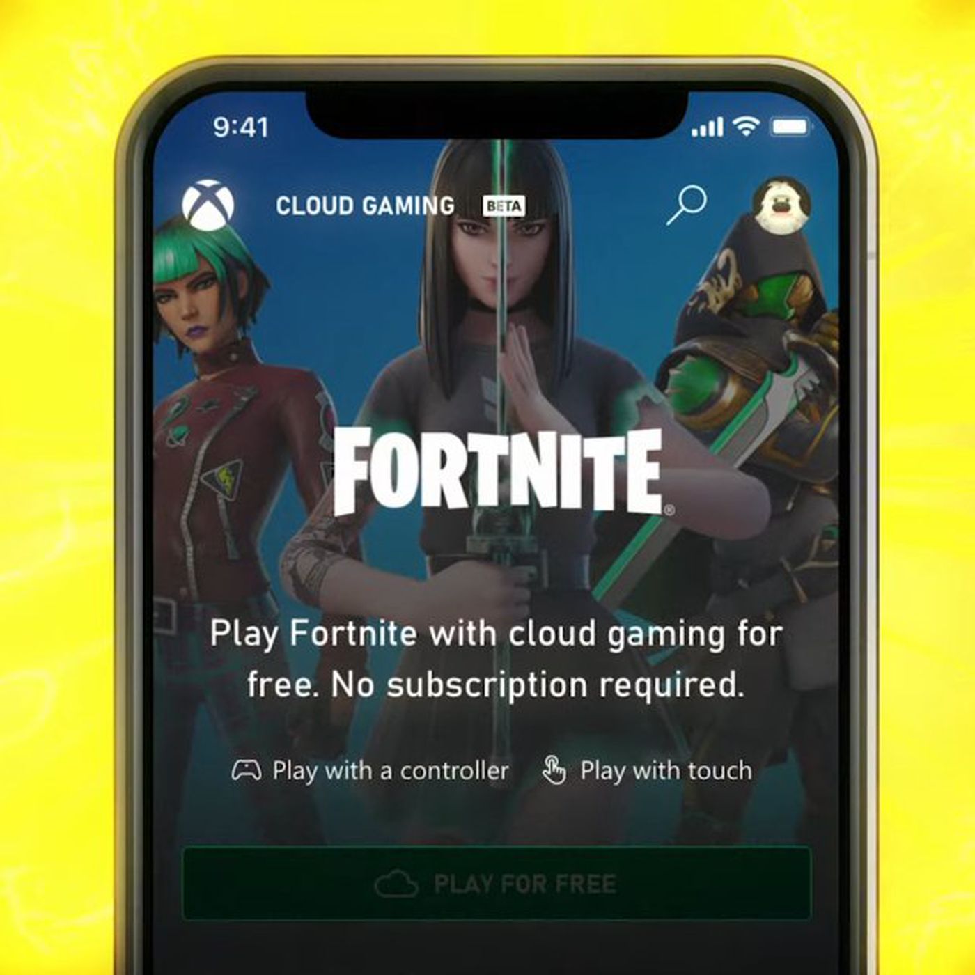 rosado paralelo persona Now you can play Fortnite on iPhone or Android for free with Xbox Cloud  Gaming - The Verge