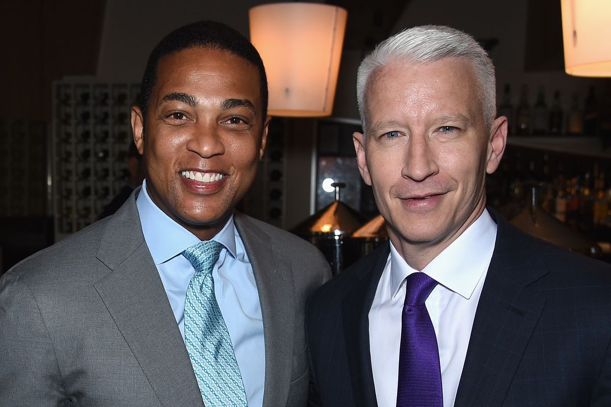 Anderson Cooper (right) didn't get stuck with the "descended from Vanderbilts" questions, but Don Lemon (left) was tasked with "ethnic" questions.