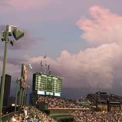 Impressive looking clouds east of Wrigley, 7:55 p.m.