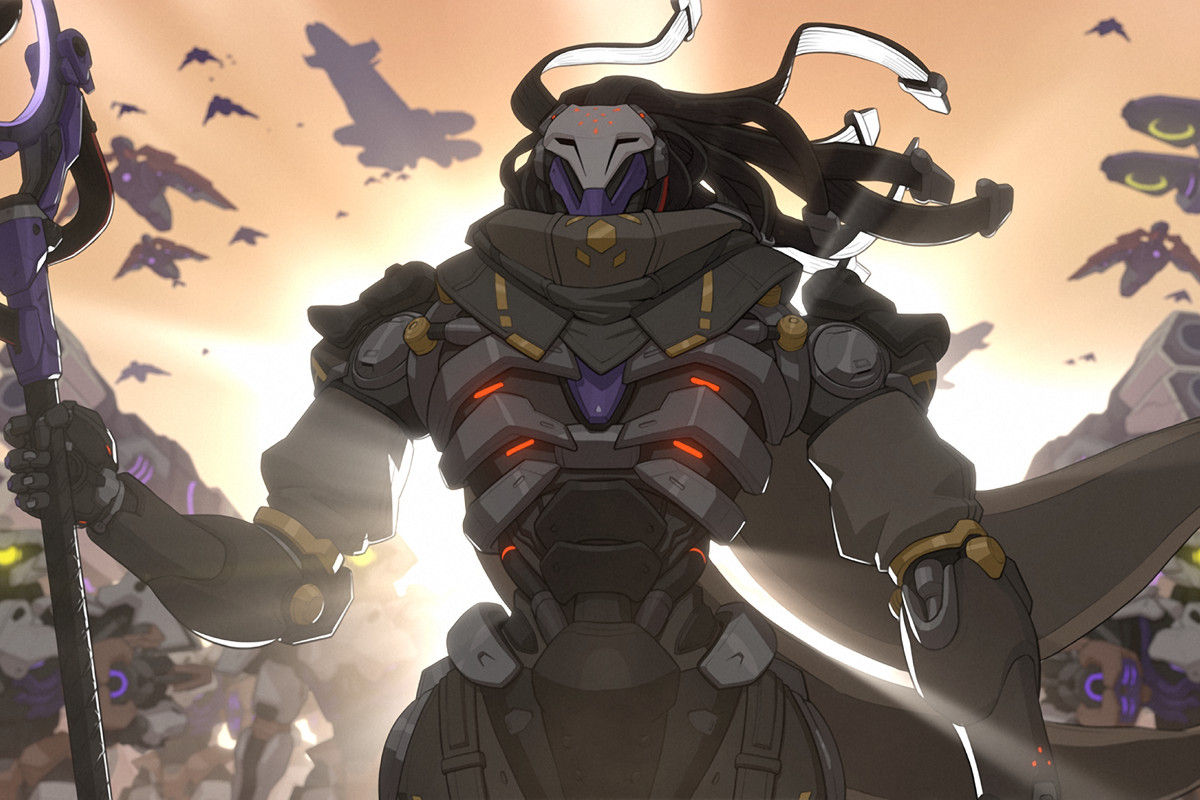 Overwatch 2 - Ramattra, leader of Null Sector, stands at the vanguard of an army of omnics.