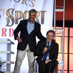 Eric Heiden (left) and Chris Waddell (right); Governor's State of Sport Awards; May 10, 2016; Salt Lake City.