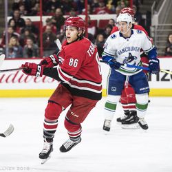 February 9, 2018. Carolina Hurricanes vs. Vancouver Canucks, You Can Play Night, PNC Arena, Raleigh, NC.
