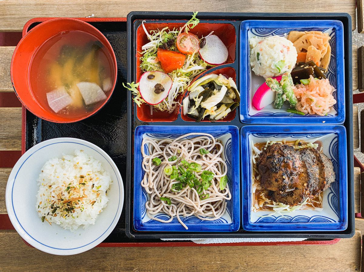 Daily bento at Azay in Little Tokyo.