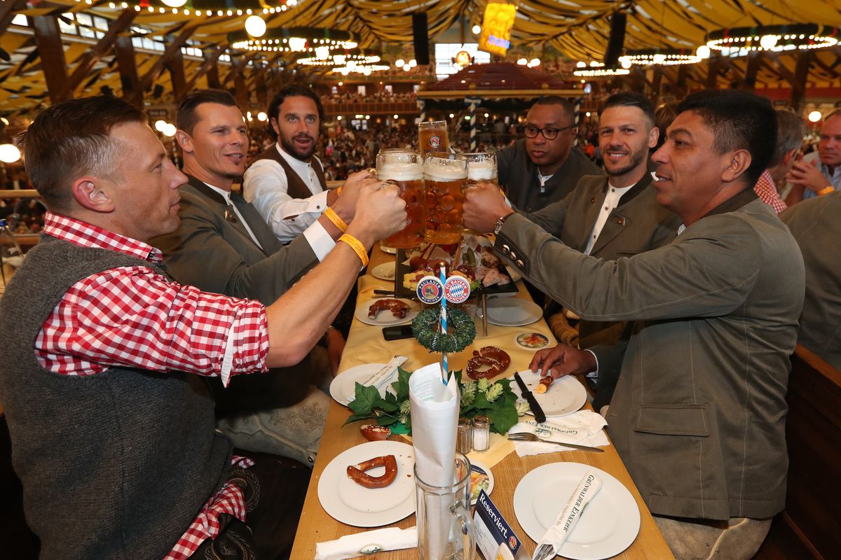 Paulaner And FC Bayern Legends At The Oktoberfest