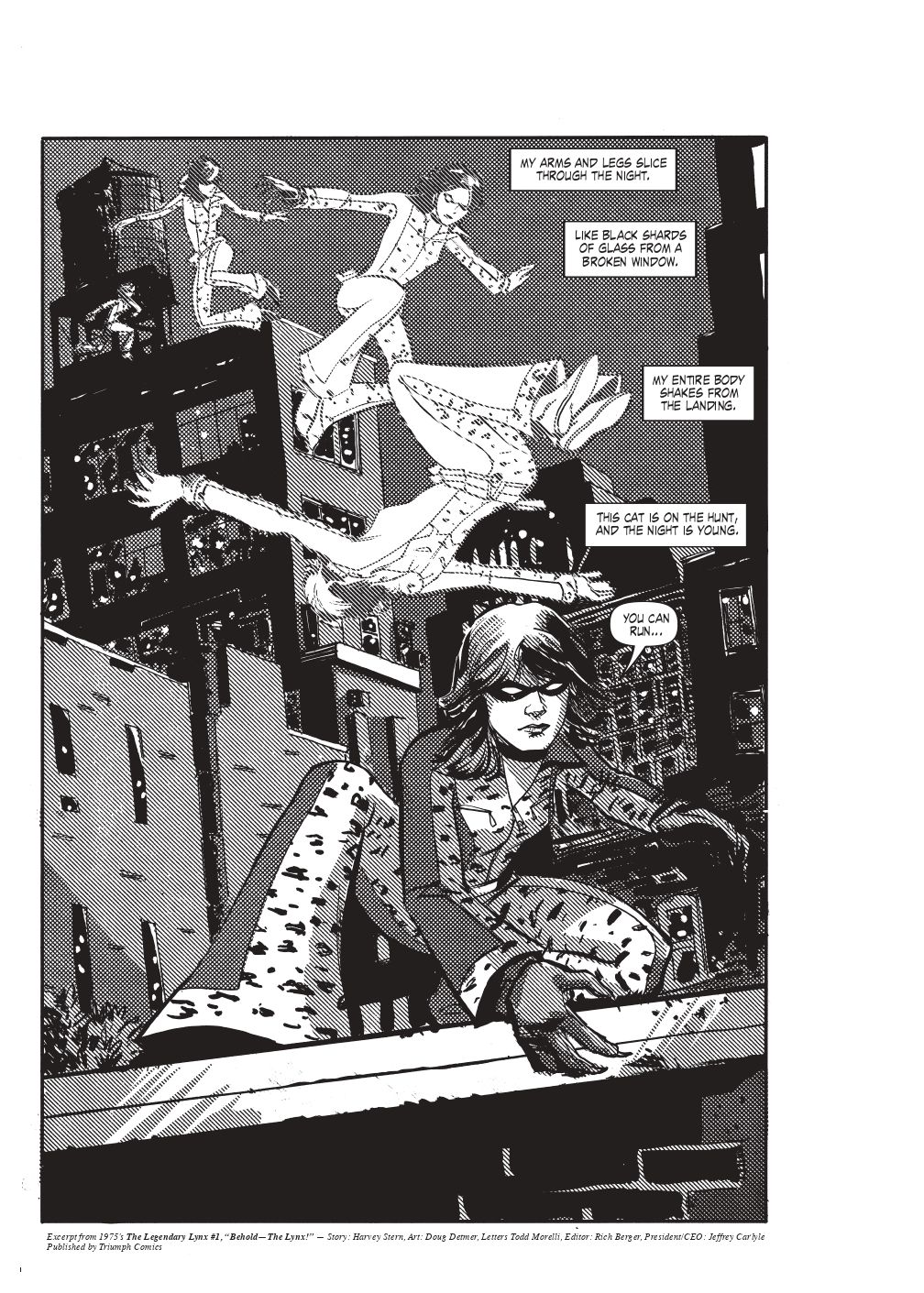 A comic-page spread of “The Lethal Lynx” from Alex Segura’s Secret Identity.