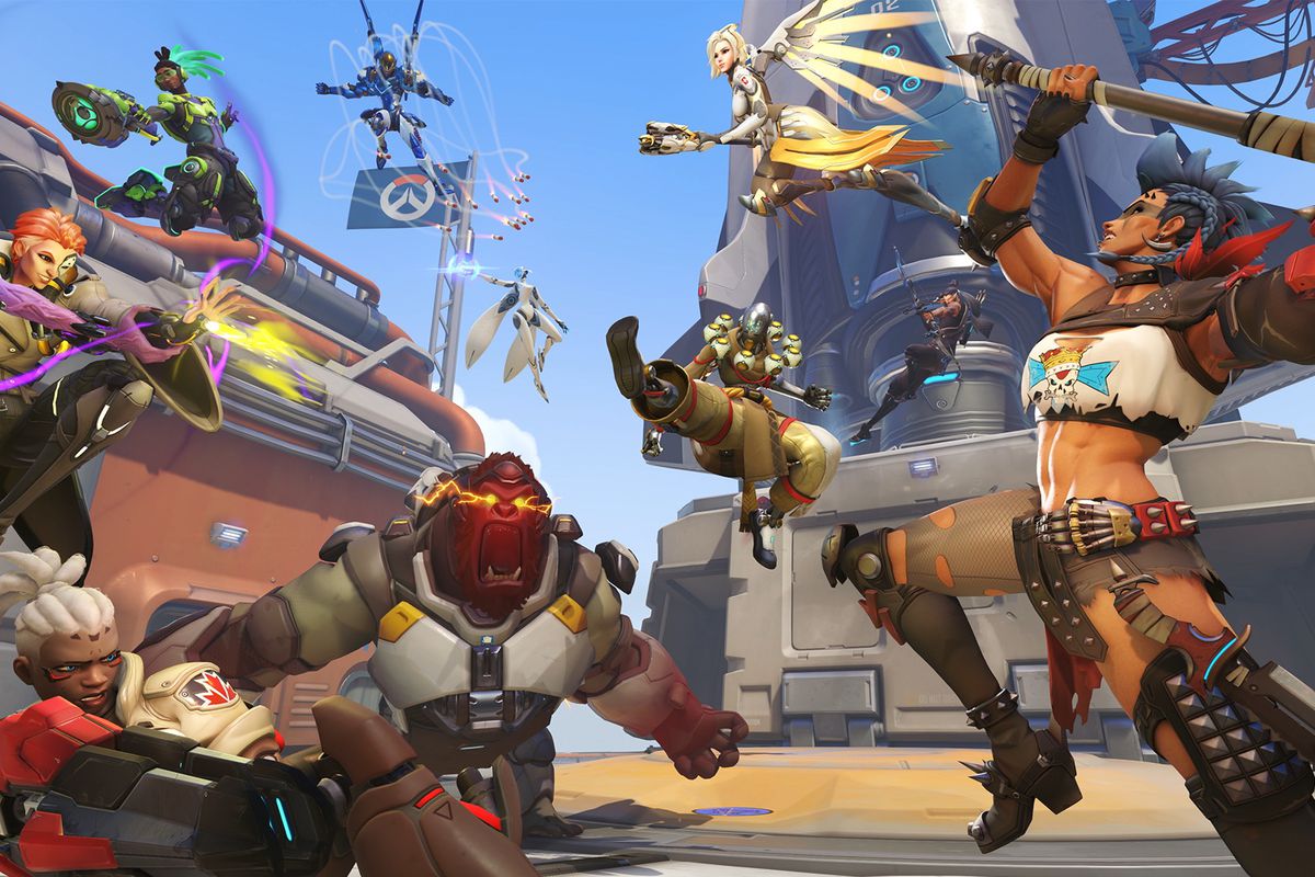 The cast of Overwatch 2 engage in battle