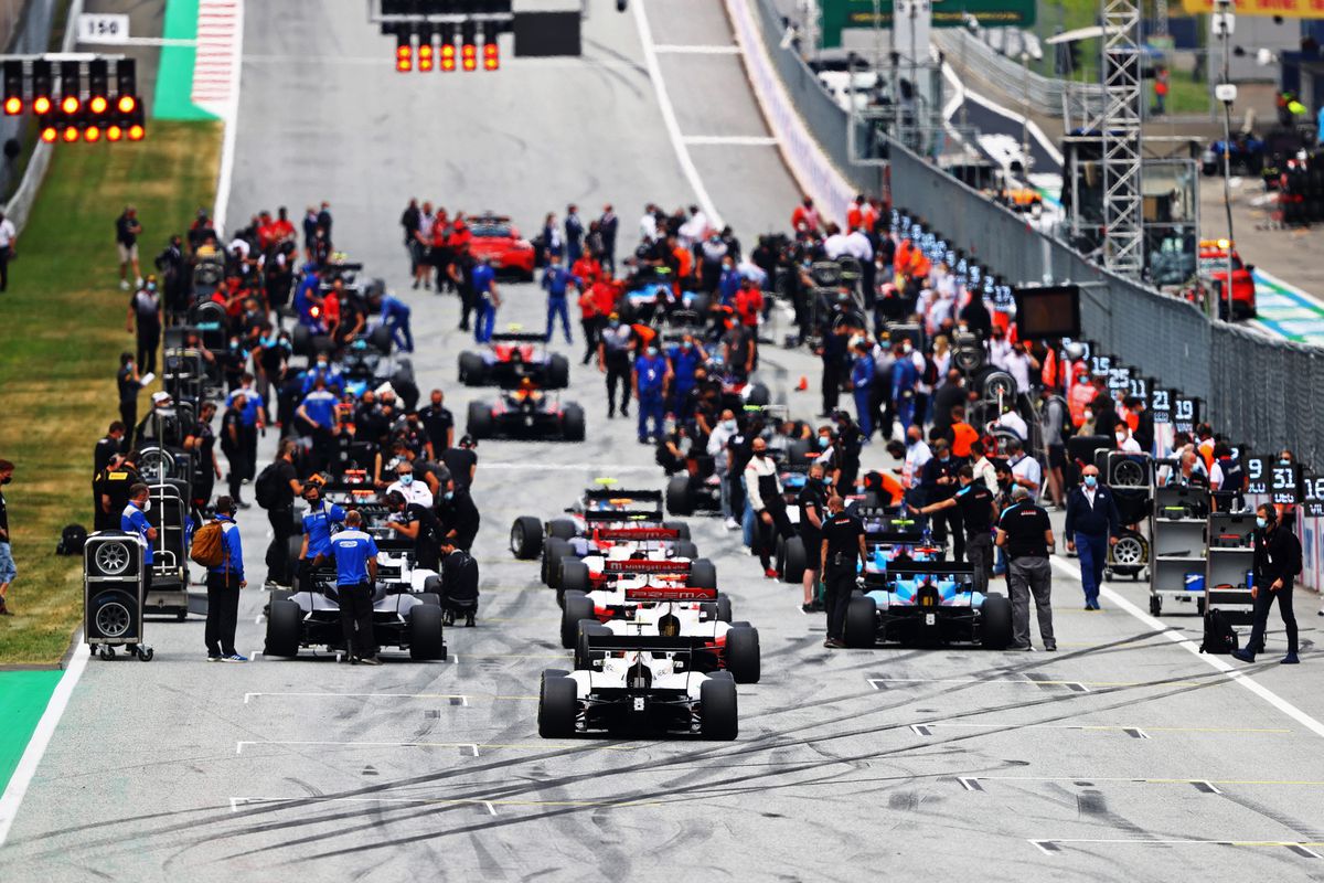 A general view of the grid during race 3 of Round 3:Spielberg of the Formula 3 Championship at Red Bull Ring on July 04, 2021 in Spielberg, Austria.