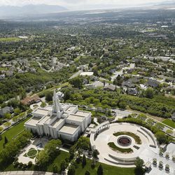 Lightning struck the Moroni statue on the LDS Bountiful Temple around 2 p.m. in Bountiful on Sunday, May 22, 2016.