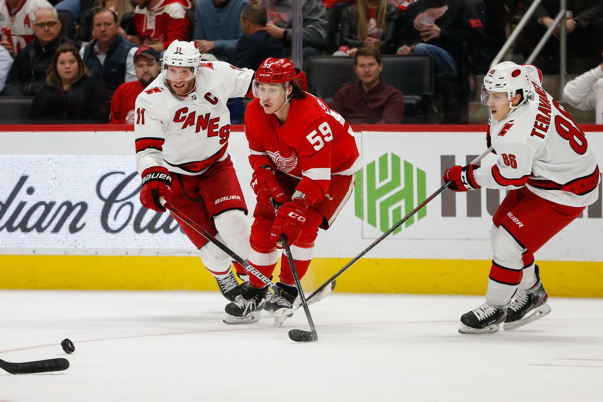 NHL: MAR 10 Hurricanes at Red Wings