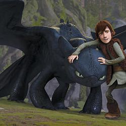 Hiccup befriends Toothless, the rarest dragon of all, in DreamWorks Animation's "How to Train a Dragon." 