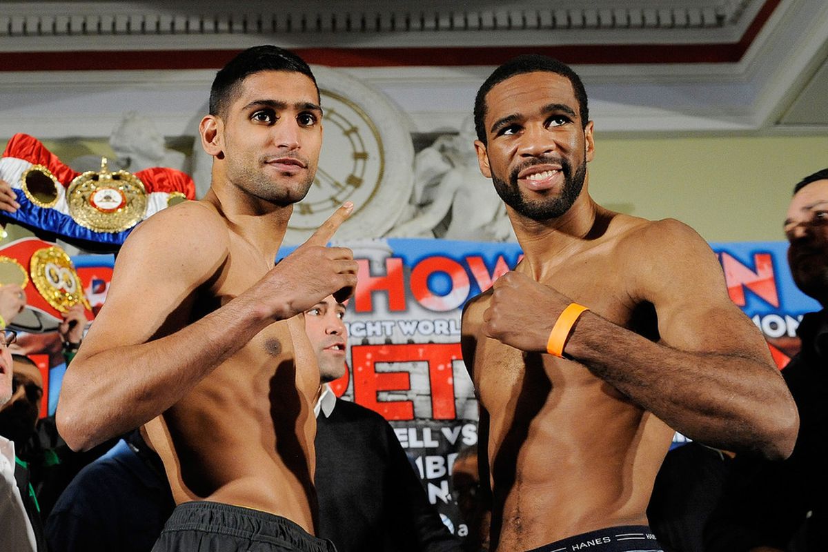 Amir Khan and Lamont Peterson and fit and ready to go on Saturday night. (Photo by Patrick McDermott/Getty Images)