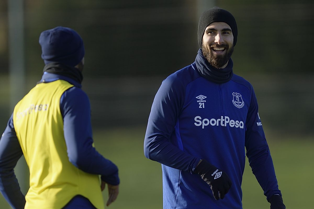 Andre Gomes Returns To First Team Training Everton Press Conference