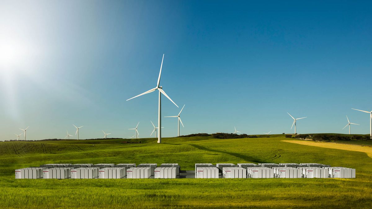 Wind+storage in Australia.