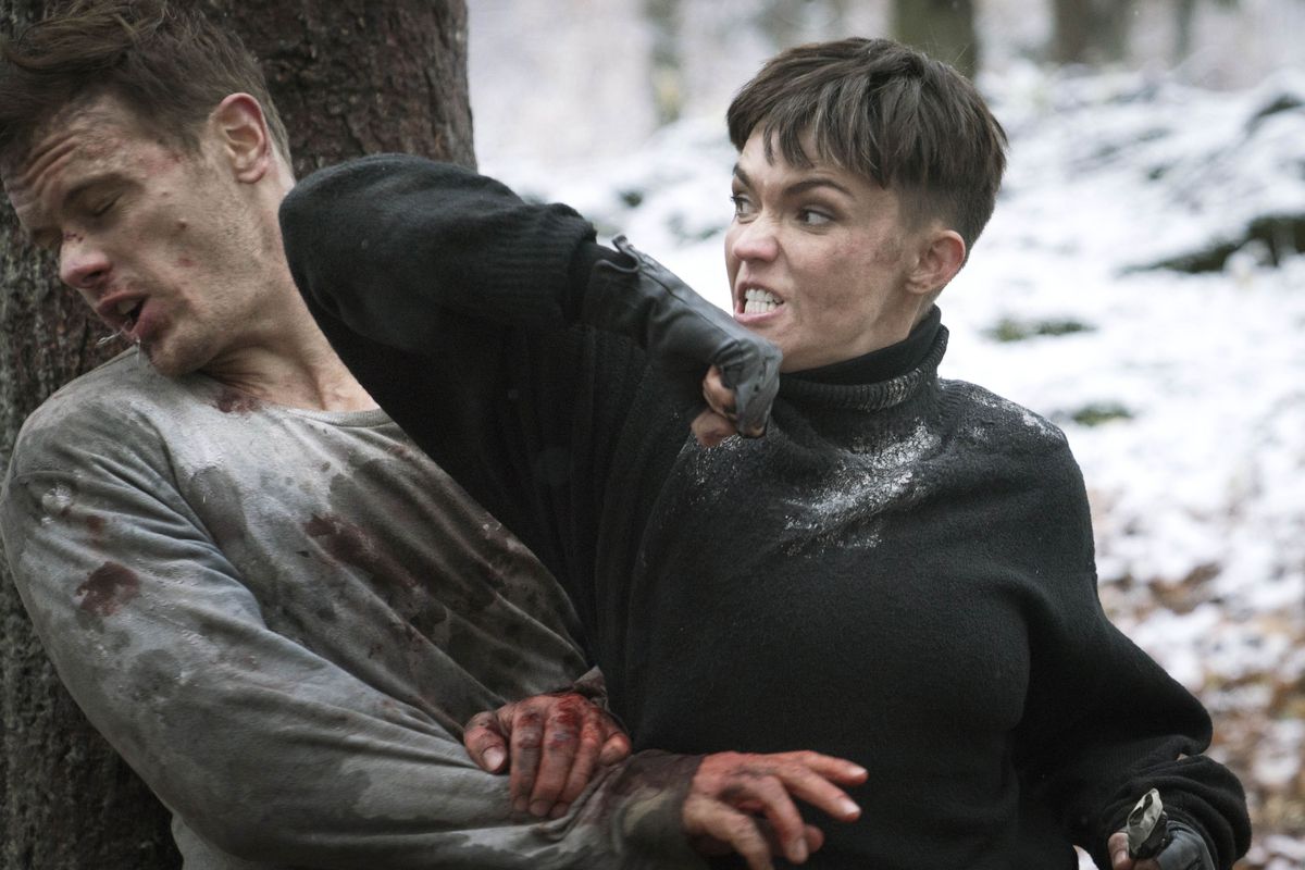 Ruby Rose elbows Sam Heughan in the face in SAS: Red Notice
