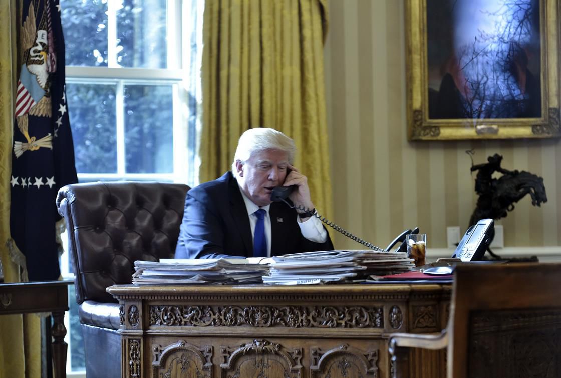 Trump on the phone