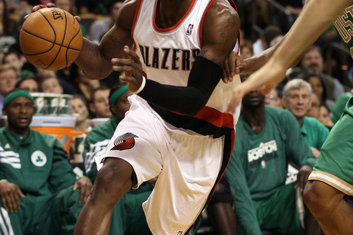 He brought the headband back to Portland but alas, not enough victories.  (Photo by Elsa/Getty Images)