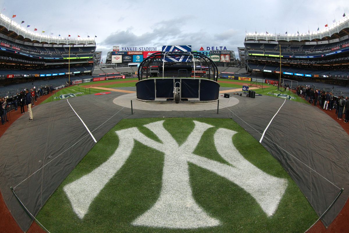 General view of Yankee Stadium before batting practice before game four of the 2019 ALCS playoff baseball series between the New York Yankees and the Houston Astros at Yankee Stadium.