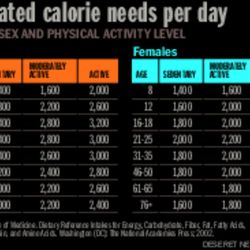 Estimated calorie needs per day
Story by Jennifer Graham