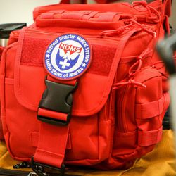 Gear from the Utah's Disaster Medical Assistance Team is pictured at the Salt Lake City International Airport on Tuesday, Aug. 29, 2017. The team's 36 members are headed to Texas to aid in Hurricane Harvey relief efforts. The team consists of physicians, nurses, paramedics, emergency medical technicians and other medical specialists.
