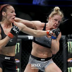 Cris Cyborg and Holly Holm exchange shots at UFC 219.