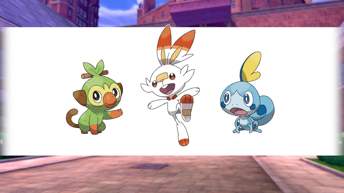 Pokémon starters from Sword and Shield