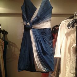 Chiffon dress with side-tie detail, $135