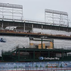 The west side of the ballpark, along Gallagher Way
