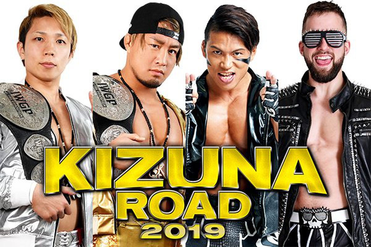 Match graphic for Roppongi 3K vs. Bullet Club at NJPW Kizuna Road