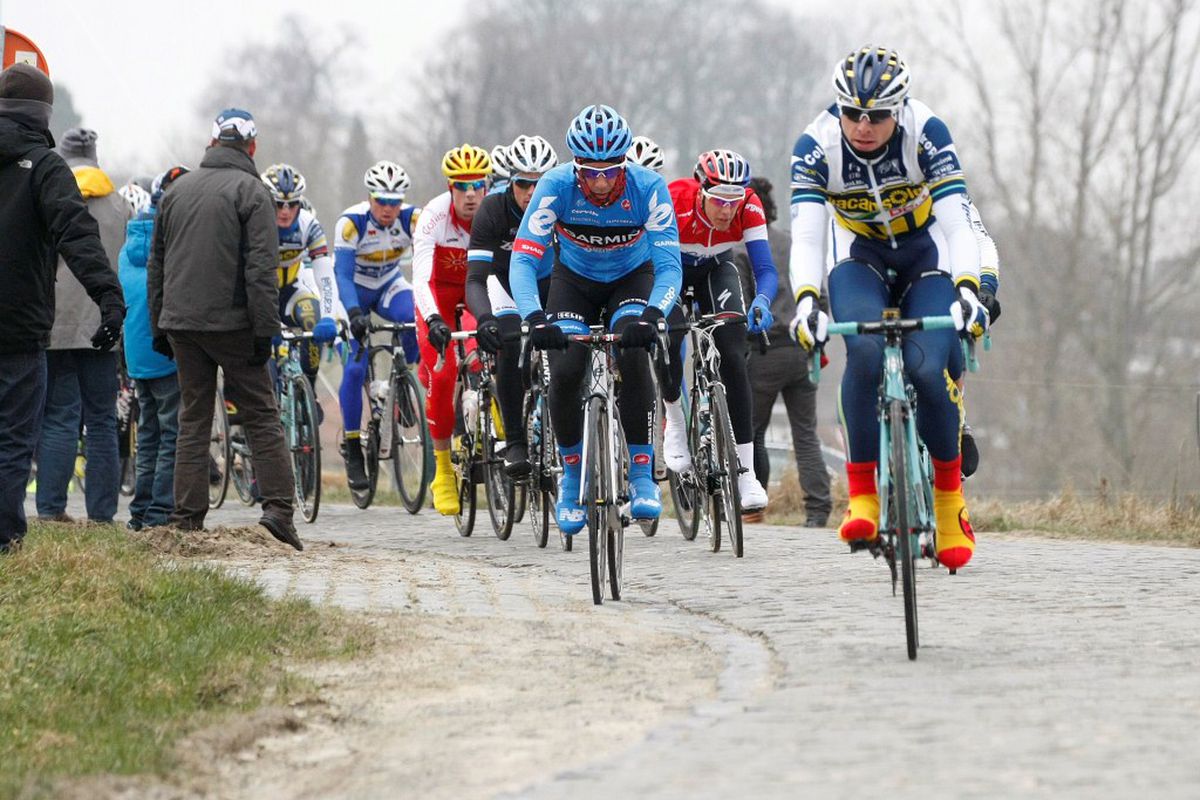 Cold weather gear and cobbles? Must be the Omloomp. 