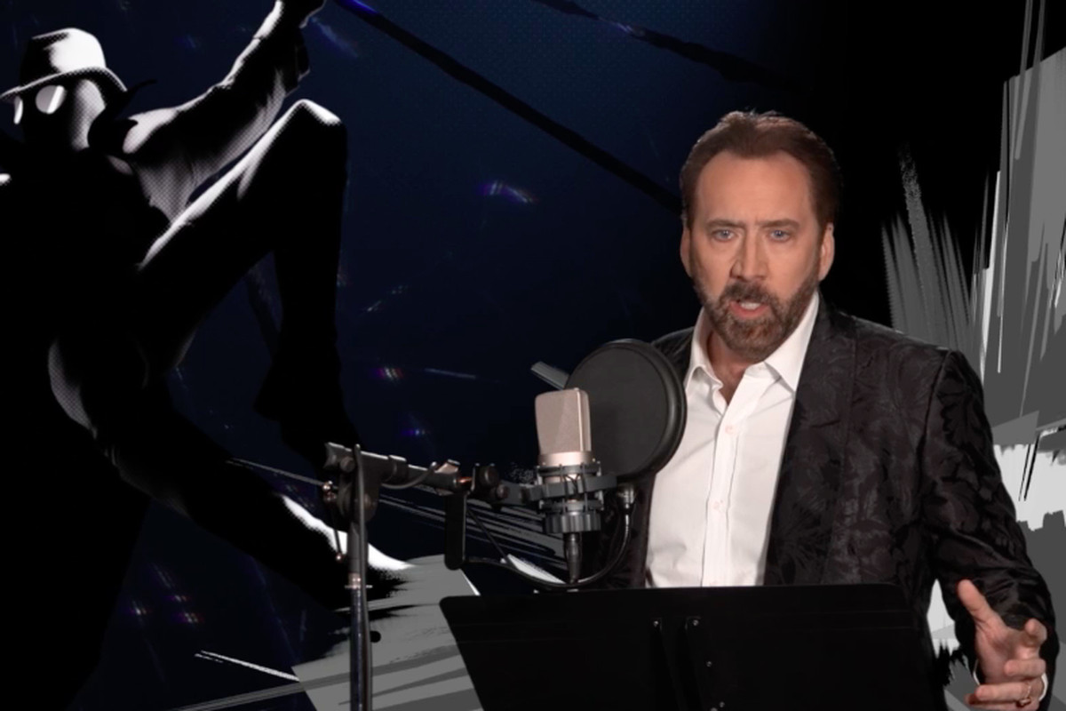 Spider-Man: Into the Spider-Verse - Nicolas Cage recording voice-over