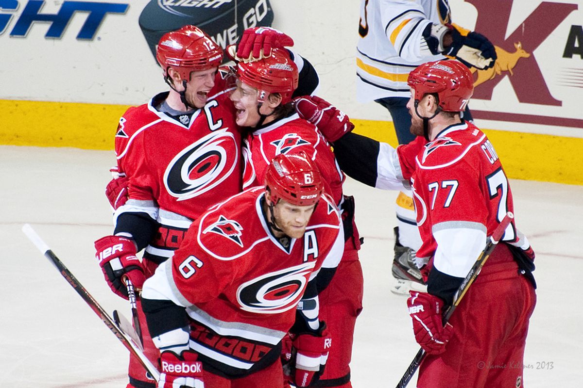 Eric Staal and Alex Semin are making some beautiful hockey these days. 