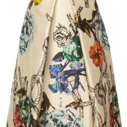Silk skirt, <a href="http://modaoperandi.com/tibi-r15/tattoo-print-on-silk-gazaar-pleated-skirt">$600</a>