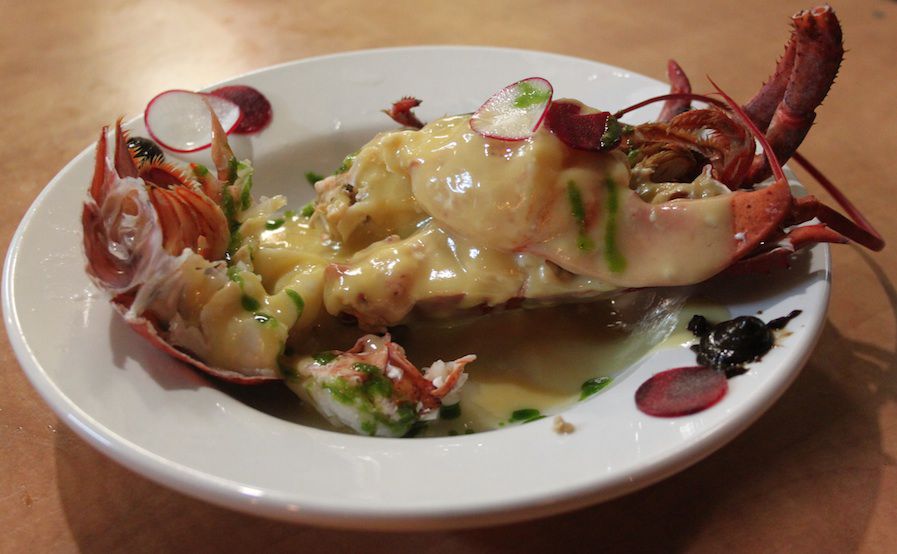 Steamed lobster with white miso