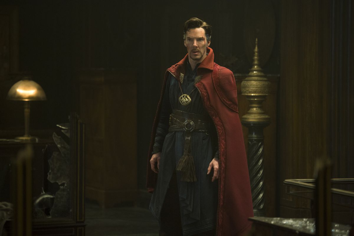 Benedict Cumberbatch with goatee as Doctor Strange