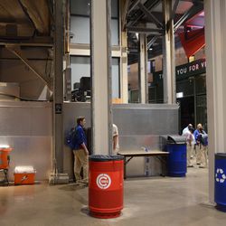 10:03 p.m. The walk-in beer cooler just inside the main bleacher gate - 