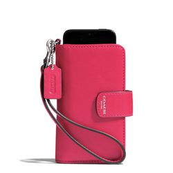 <a href="http://f.curbed.cc/f/Coach_111913_Wristlet">Legacy Phone Wristlet in Pink Scarlet</a>, $88