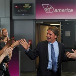 Virgin American CEO David Cush arrives in Austin. 
