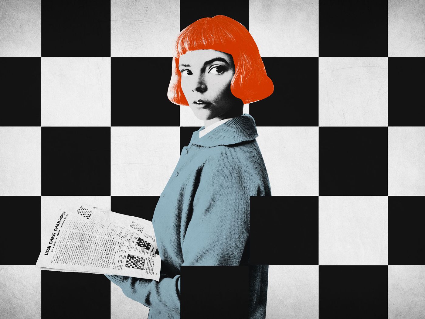 Netflix The Queen's Gambit Chess Wall Poster 22 x 34 Anya Taylor‑Joy Beth