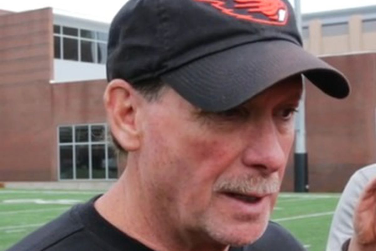 OSU OC Dave Baldwin was upbeat about the Beavs today.