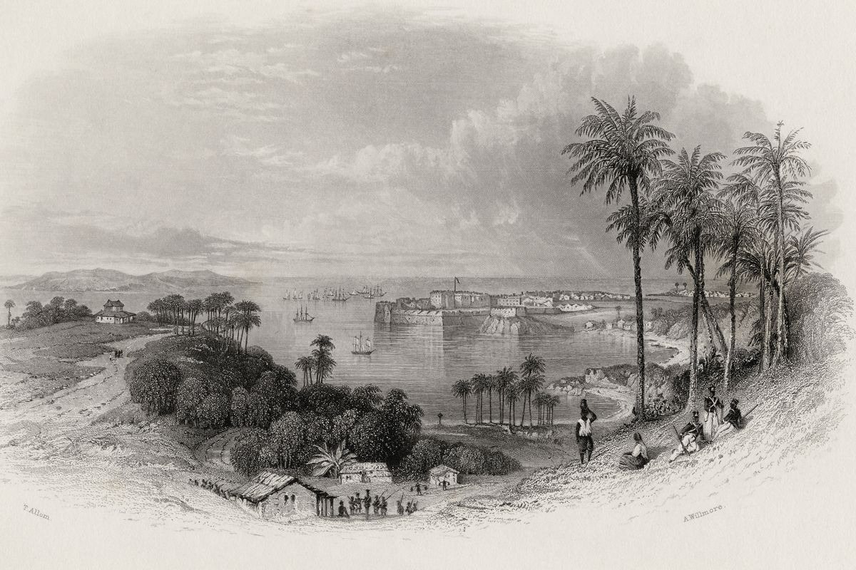 Bombay India Engraved by Willmore after T Allom.