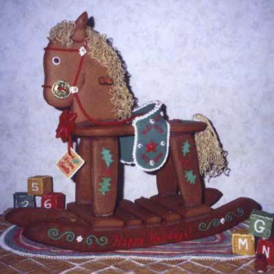 Gingerbread rocking horse.