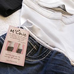 M'Chic anti muffin top jeans features no more fleshy spillover from the waistband when you bend over or stretch.