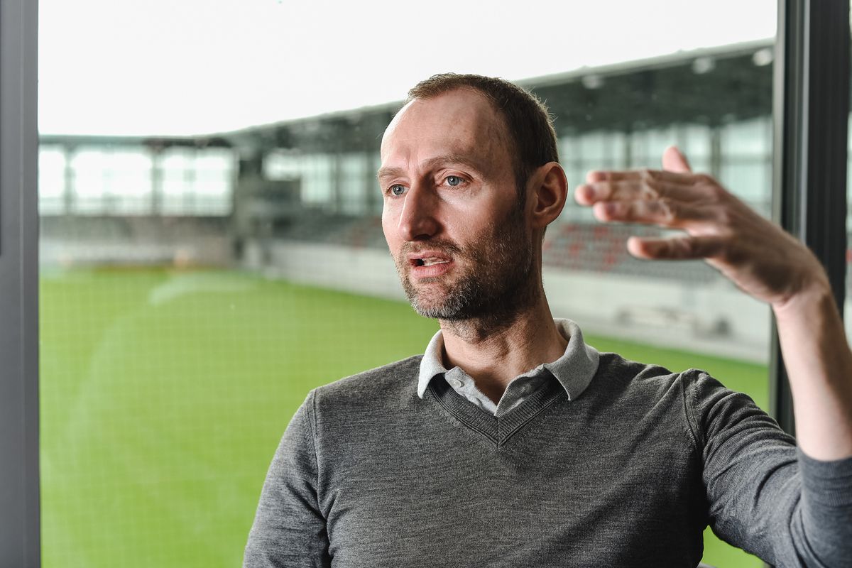 22 March 2018, Germany, Munich: Jochen Sauer, manager of the youth training centre of the German Bundesliga soccer club FC Bayern Munich, speaks during an interview with the dpa on the grounds of the FC Bayern Campus. The centre is the athletic home of the A- to F- junior players as well as the women's team of the German record champion.