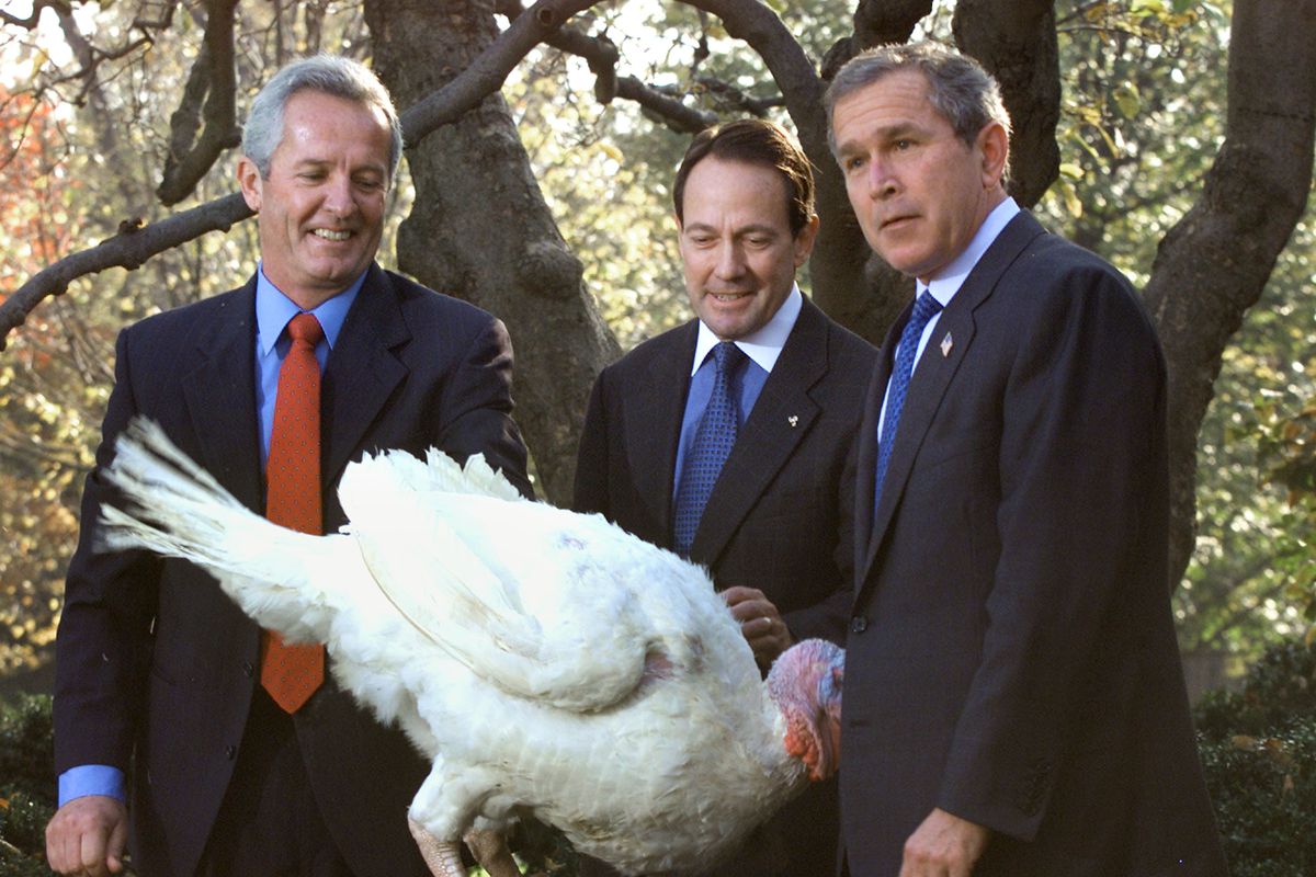 President Bush Pardons Thanksgiving Turkey