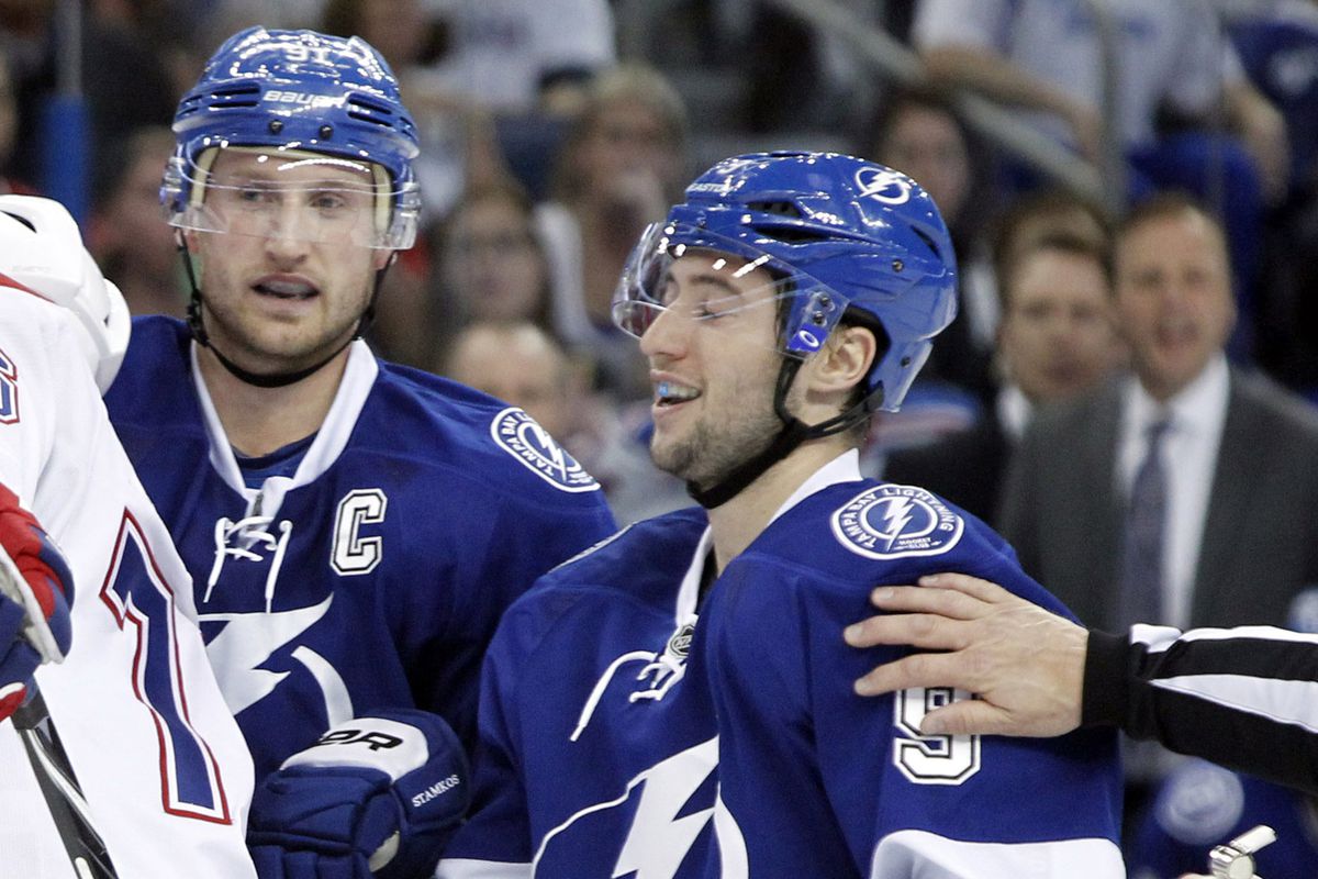 Steven Stamkos will have Tyler Johnson playing on the right wing on a line he centers tonight.