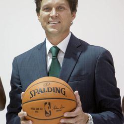 Head Coach Quin Snyder poses for photos as the Utah Jazz hold their media day Monday, Sept. 29, 2014, in Salt Lake City at the Zions Bank Basketball Center.
