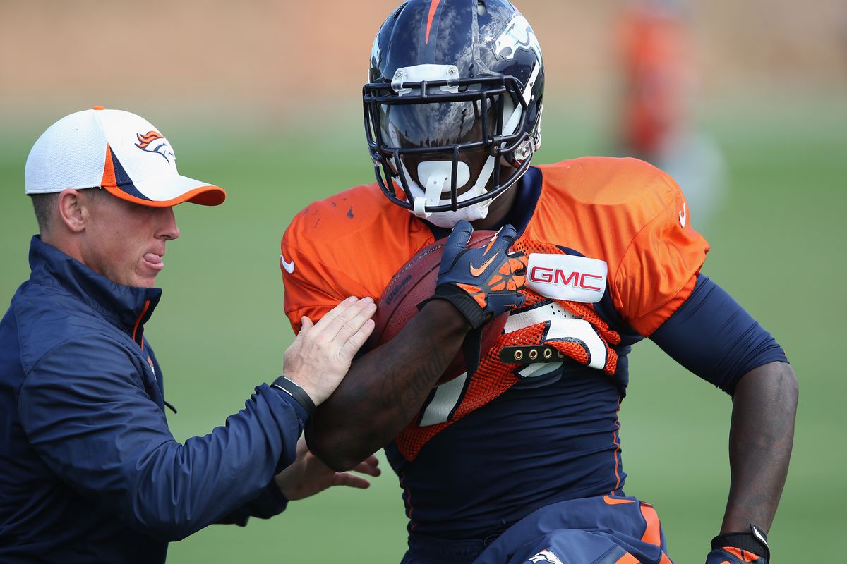 Running back Ronnie Hillman during Broncos training camp on August 5, 2014.
