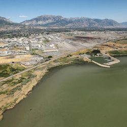 Utah Lake is pictured on Thursday, June 29, 2017. An algal bloom spread across the majority of Utah Lake that year. This year, the bloom is also impacting certain areas of the lake.