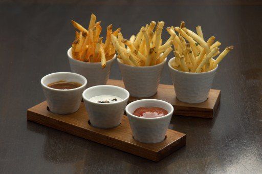 A trio of fries